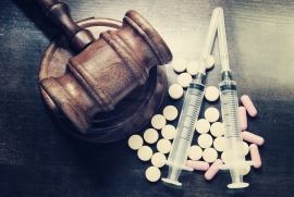 Gavel and prescription drugs - forging prescription